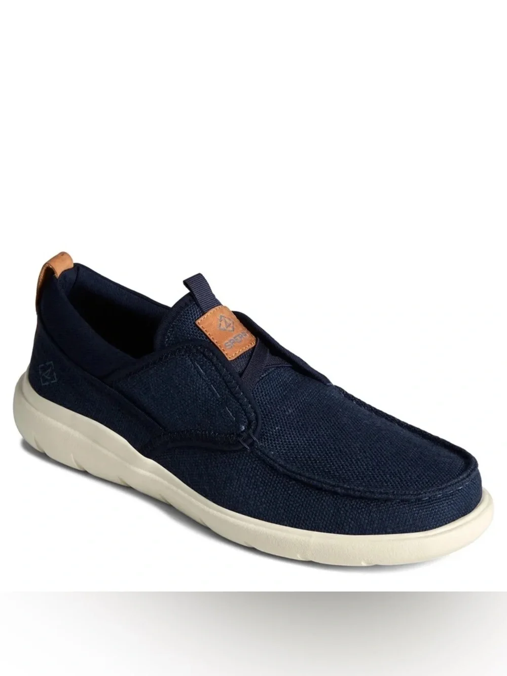 Sperry SeaCycled Captain's Moc Baja Navy Canvas Slip On Shoes Men's Size 12